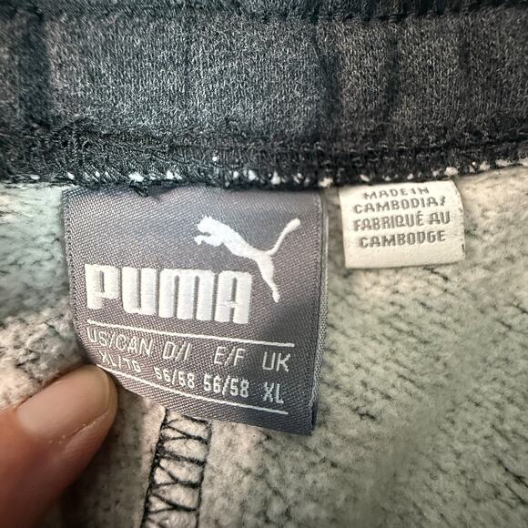 PUMA Fleece Sweatpants Gray Essentials Logo Joggers Men’s XL Drawstring Pants - Picture 4 of 7